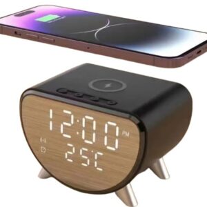 Alarm Clock with Wireless Charging