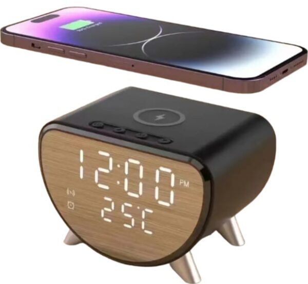 Alarm Clock with Wireless Charging