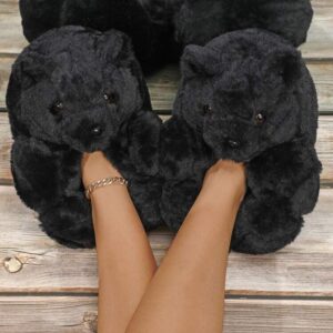 Bear Design Fluffy Novelty Slippers