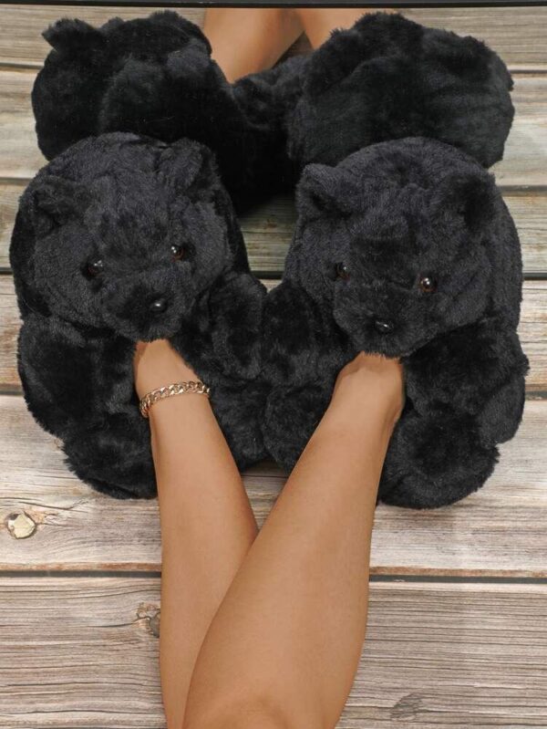 Bear Design Fluffy Novelty Slippers