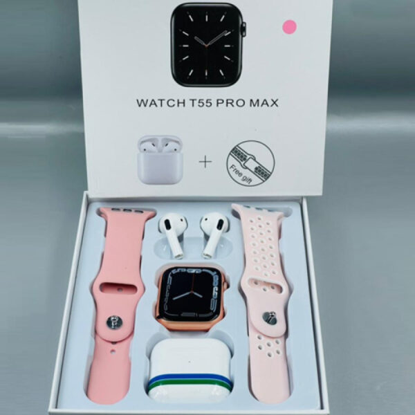 T55 Pro Max Smart Watch with Earphones - Image 4